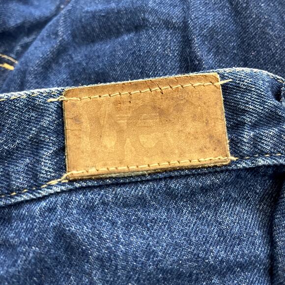 1980s Vintage Lee Jeans High Rise Yoke Tapered Straight Leg Mom Jeans 34" - Picture 9 of 9